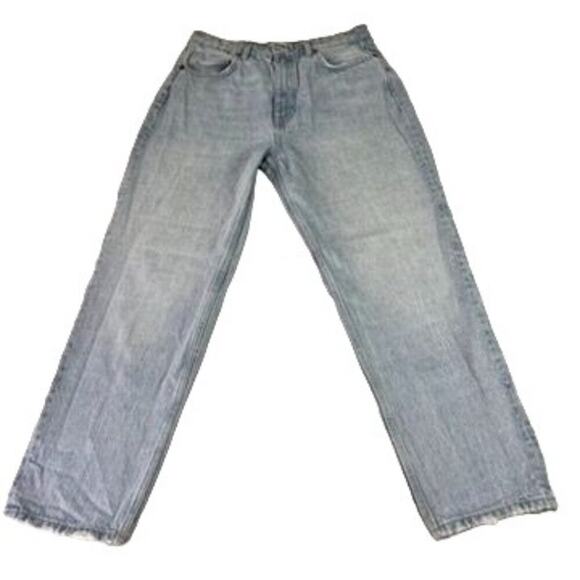 Zara High Rise Jeans Women's Size 10 Light Wash Blue Straight - Picture 1 of 13